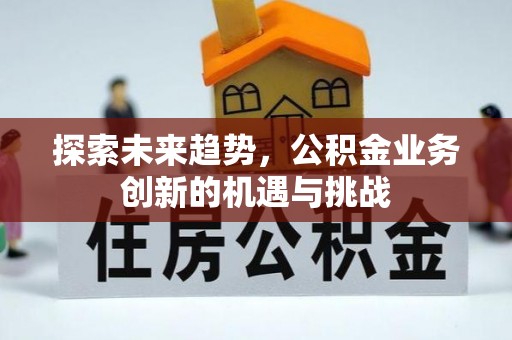 内埔探索未来趋势，公积金业务创新的机遇与挑战