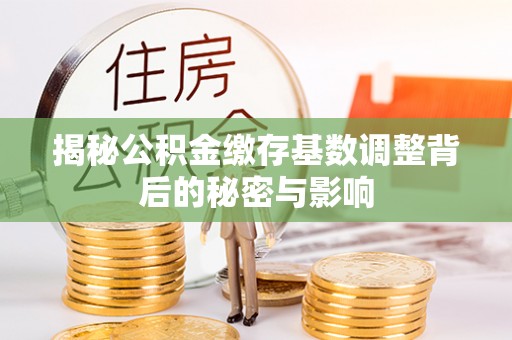 内埔揭秘公积金缴存基数调整背后的秘密与影响