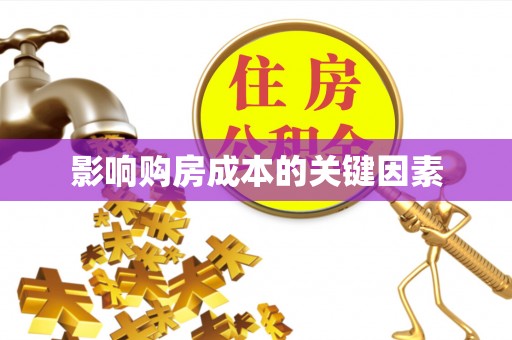 内埔影响购房成本的关键因素