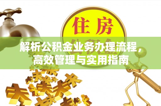 内埔解析公积金业务办理流程，高效管理与实用指南