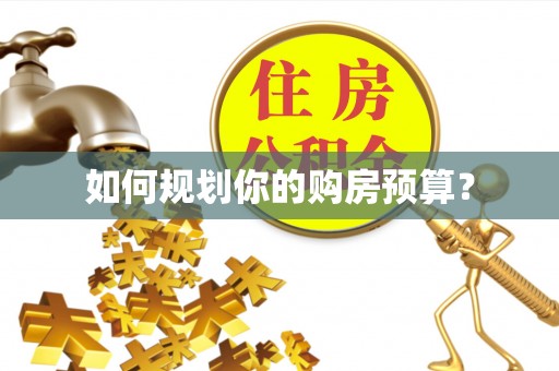 内埔如何规划你的购房预算？