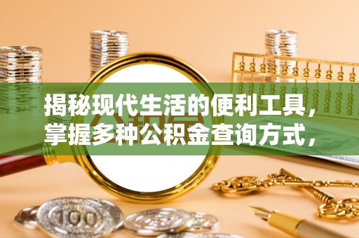 内埔揭秘现代生活的便利工具，掌握多种公积金查询方式，让财富管理更轻松