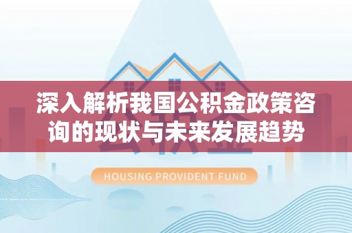 内埔深入解析我国公积金政策咨询的现状与未来发展趋势